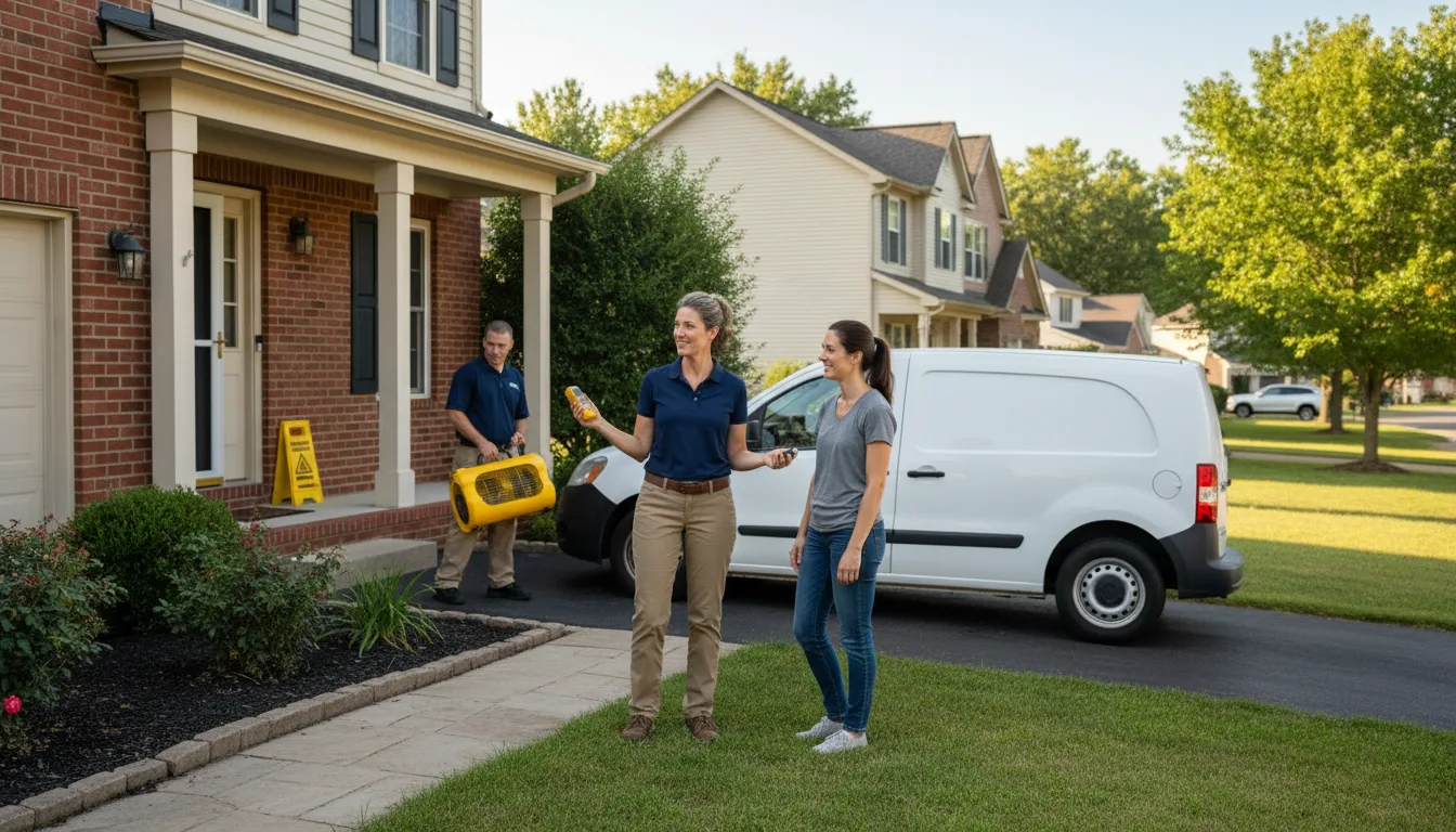 Residential water damage restoration in Dayton, PA